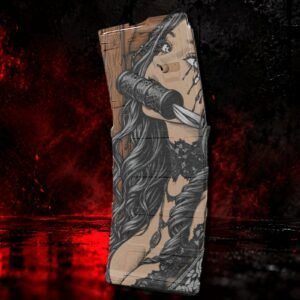 Demon Huntress PMAG laser-engraving design, close-up view